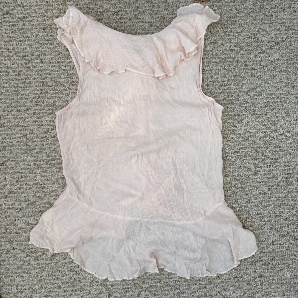 Ella Moss Tank Women Small Ruffle Sheer Fairy Light‎ - Picture 8 of 9